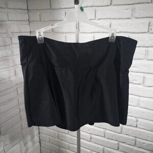 Christina Ladies Size 16 High Waisted Black Flounce Swim Skirt Bottom
